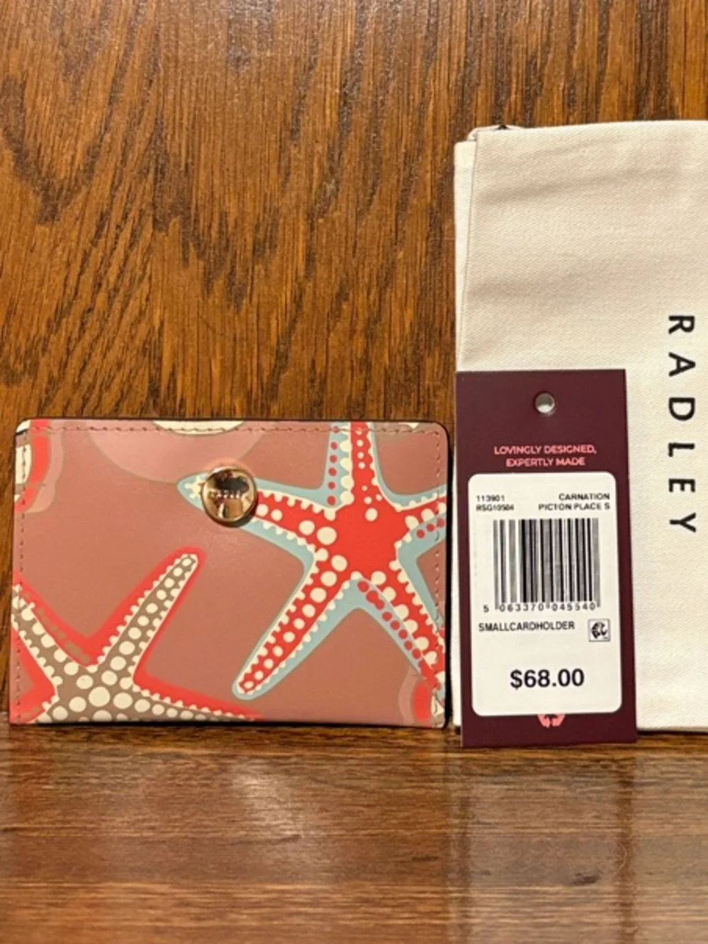 NWT-Radley London-SET-Picton Place-Seashell Cardholder & Starfish CoinPurse-$146